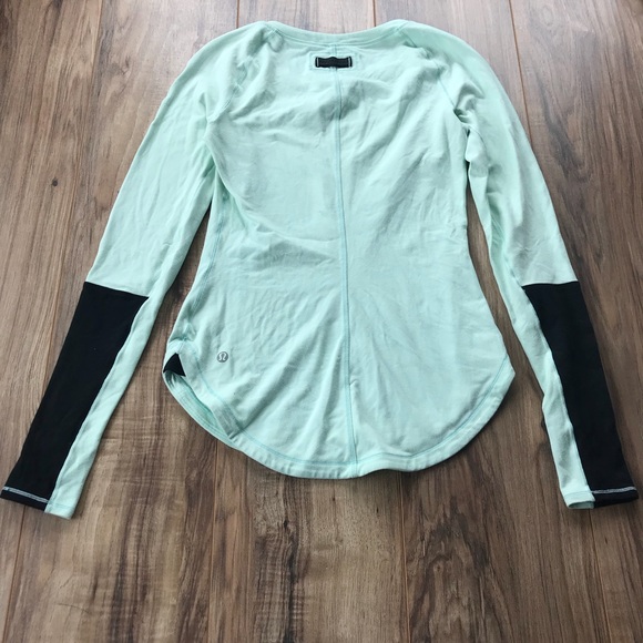 lululemon athletica Tops - Lululemon Run: first base ls fresh mint//Black